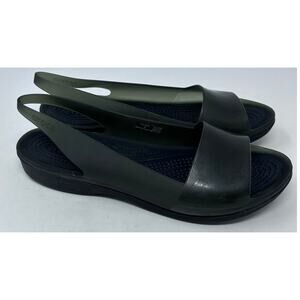 Crocs‎ Women's Color Block Translucent Grau Slingback Flats Size 8